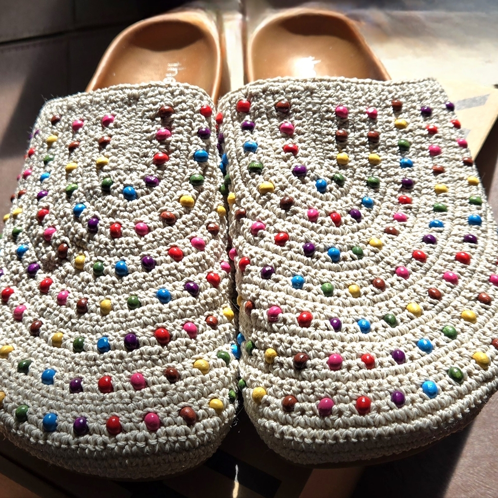 Bolinas Crochet Clog The Sak Size 10 Ecru